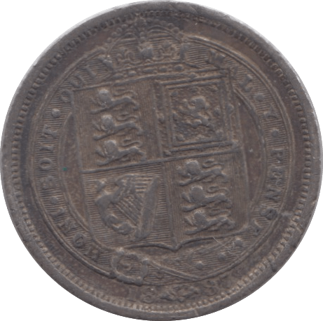 1887 SIXPENCE (GVF) 4 - Sixpence - Cambridgeshire Coins