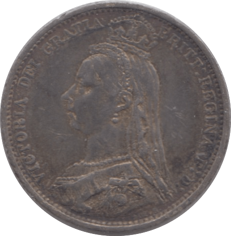 1887 SIXPENCE (GVF) 4 - Sixpence - Cambridgeshire Coins