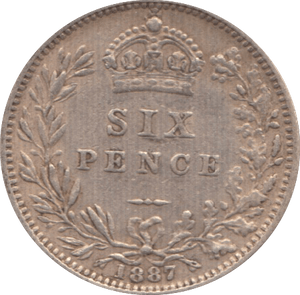 1887 SIXPENCE ( GVF ) 4 - Sixpence - Cambridgeshire Coins