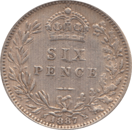1887 SIXPENCE ( GVF ) 4 - Sixpence - Cambridgeshire Coins