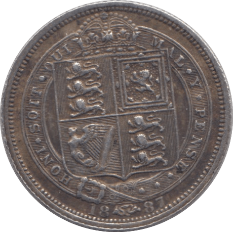 1887 SIXPENCE (GVF) 5 - Sixpence - Cambridgeshire Coins