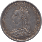 1887 SIXPENCE (GVF) 5 - Sixpence - Cambridgeshire Coins