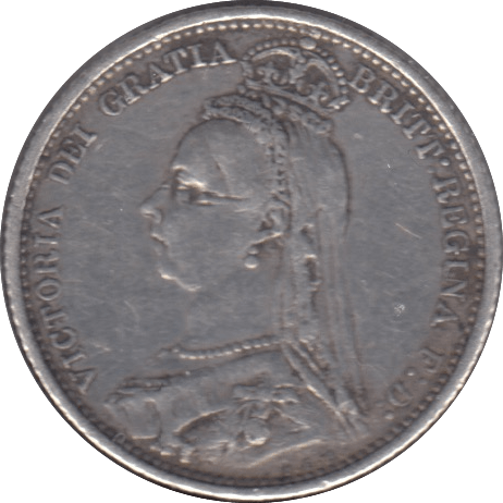 1887 SIXPENCE ( GVF ) 6 - Sixpence - Cambridgeshire Coins
