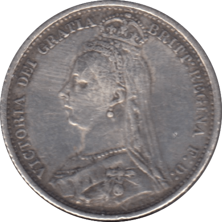 1887 SIXPENCE ( GVF ) 8 - Sixpence - Cambridgeshire Coins
