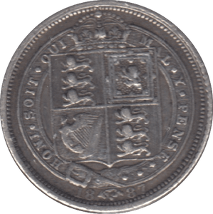 1887 SIXPENCE ( GVF ) 8 - Sixpence - Cambridgeshire Coins