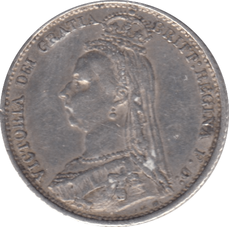 1887 SIXPENCE ( GVF ) 9 - Sixpence - Cambridgeshire Coins