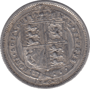 1887 SIXPENCE ( GVF ) 9 - Sixpence - Cambridgeshire Coins