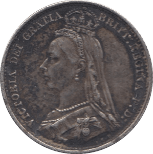 1887 SIXPENCE ( GVF ) B 11 - Sixpence - Cambridgeshire Coins