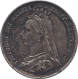 1887 SIXPENCE ( GVF ) B 11 - Sixpence - Cambridgeshire Coins