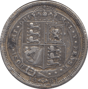 1887 SIXPENCE ( GVF ) - Sixpence - Cambridgeshire Coins