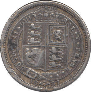 1887 SIXPENCE ( GVF ) - Sixpence - Cambridgeshire Coins