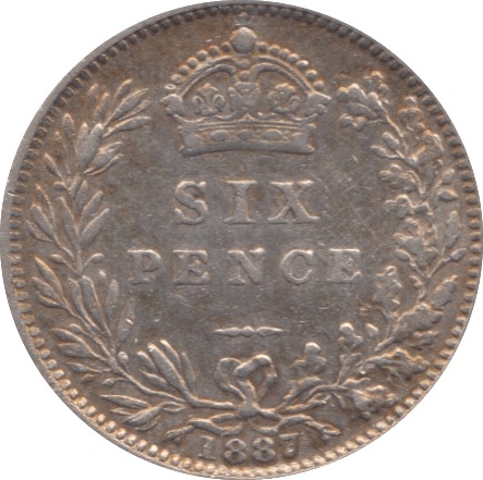 1887 SIXPENCE ( GVF ) - Sixpence - Cambridgeshire Coins