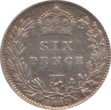 1887 SIXPENCE ( GVF ) - Sixpence - Cambridgeshire Coins