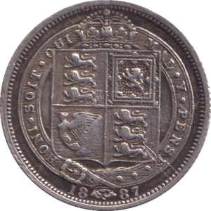 1887 SIXPENCE ( GVF ) - Sixpence - Cambridgeshire Coins