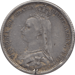1887 SIXPENCE ( GVF ) - Sixpence - Cambridgeshire Coins