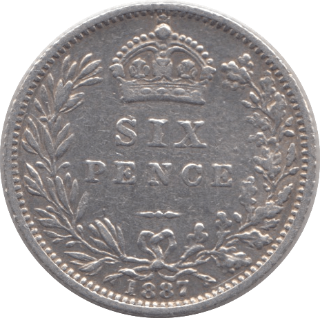 1887 SIXPENCE ( GVF ) - Sixpence - Cambridgeshire Coins