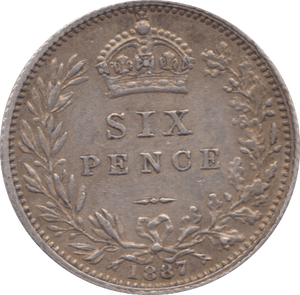 1887 SIXPENCE JUBILEE HEAD ( GVF ) 14 - Sixpence - Cambridgeshire Coins