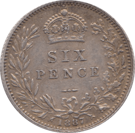 1887 SIXPENCE JUBILEE HEAD ( GVF ) 14 - Sixpence - Cambridgeshire Coins