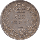 1887 SIXPENCE JUBILEE HEAD ( GVF ) 14 - Sixpence - Cambridgeshire Coins