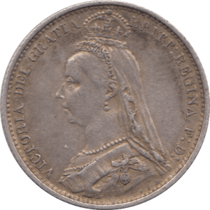 1887 SIXPENCE JUBILEE HEAD ( GVF ) 14 - Sixpence - Cambridgeshire Coins