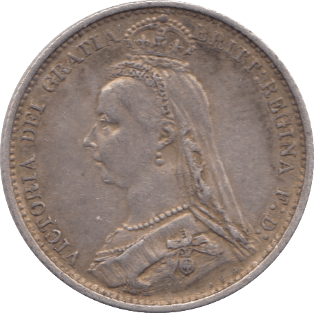 1887 SIXPENCE JUBILEE HEAD ( GVF ) 14 - Sixpence - Cambridgeshire Coins