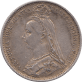 1887 SIXPENCE JUBILEE HEAD ( GVF ) 14 - Sixpence - Cambridgeshire Coins