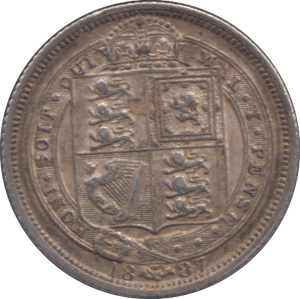 1887 SIXPENCE JUBILEE HEAD ( GVF ) 15 - Sixpence - Cambridgeshire Coins