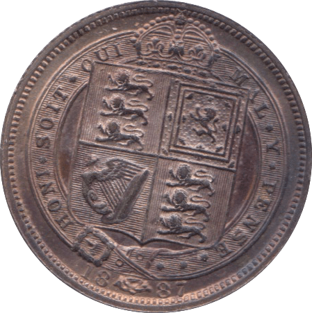 1887 SIXPENCE ( UNC ) A 11 - Sixpence - Cambridgeshire Coins