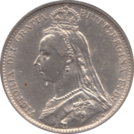 1887 SIXPENCE ( UNC ) A 11 - Sixpence - Cambridgeshire Coins