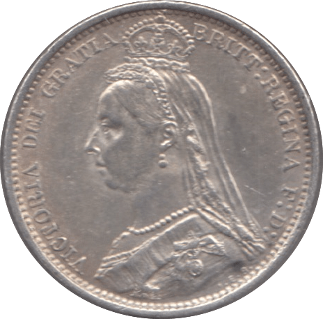 1887 SIXPENCE ( UNC ) - Sixpence - Cambridgeshire Coins