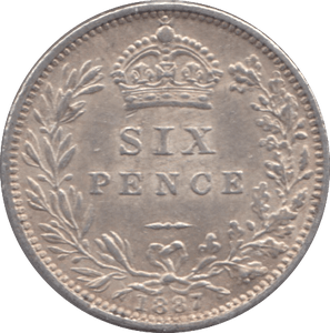 1887 SIXPENCE ( UNC ) - Sixpence - Cambridgeshire Coins