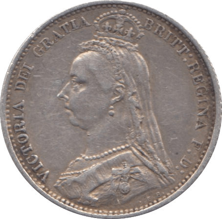 1887 SIXPENCE ( VF) 7 - Sixpence - Cambridgeshire Coins
