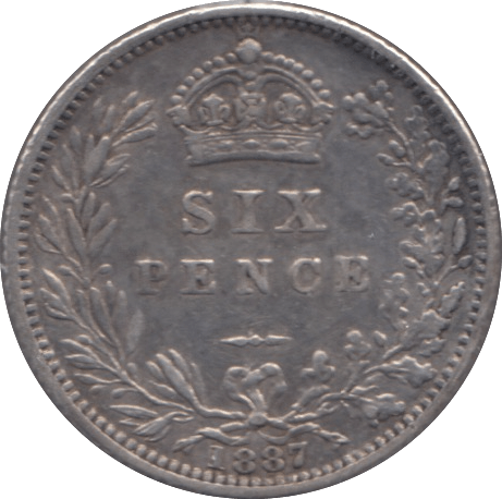 1887 SIXPENCE ( VF ) - Sixpence - Cambridgeshire Coins