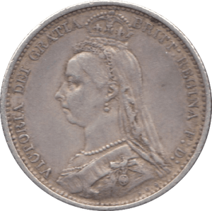 1887 SIXPENCE ( VF ) - Sixpence - Cambridgeshire Coins
