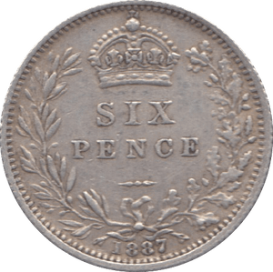 1887 SIXPENCE ( VF ) - Sixpence - Cambridgeshire Coins