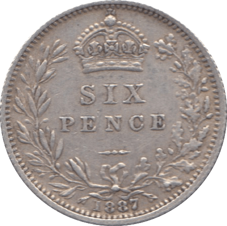 1887 SIXPENCE ( VF ) - Sixpence - Cambridgeshire Coins