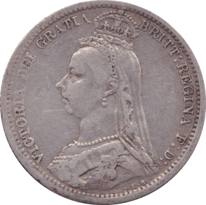 1887 SIXPENCE ( VF ) YOUNG HEAD - Sixpence - Cambridgeshire Coins