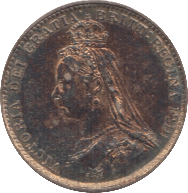 1887 THREEPENCE ( AUNC ) 2 - Threepence - Cambridgeshire Coins