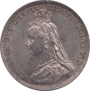 1887 THREEPENCE ( AUNC ) 3 - Threepence - Cambridgeshire Coins