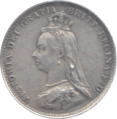 1887 THREEPENCE ( EF ) 12 - Threepence - Cambridgeshire Coins