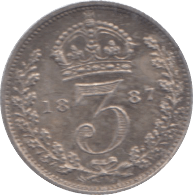 1887 THREEPENCE ( EF ) - Threepence - Cambridgeshire Coins