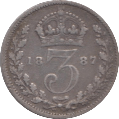 1887 THREEPENCE ( FINE ) - Threepence - Cambridgeshire Coins