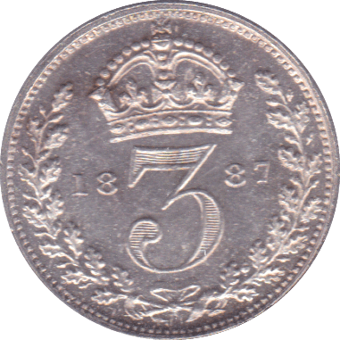 1887 THREEPENCE ( PROOF ) - Threepence - Cambridgeshire Coins