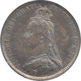 1887 THREEPENCE ( UNC ) 11 - Threepence - Cambridgeshire Coins