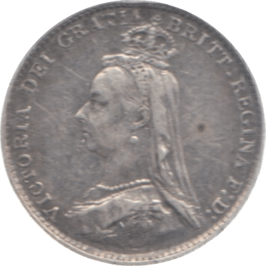 1887 THREEPENCE ( VF ) 3 - Threepence - Cambridgeshire Coins