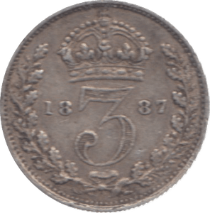 1887 THREEPENCE ( VF ) - Threepence - Cambridgeshire Coins