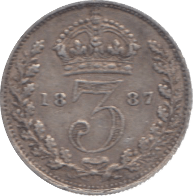1887 THREEPENCE ( VF ) - Threepence - Cambridgeshire Coins