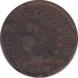 1887 USA ONE CENT - WORLD COINS - Cambridgeshire Coins