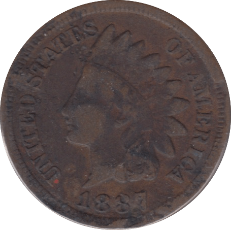 1887 USA ONE CENT - WORLD COINS - Cambridgeshire Coins
