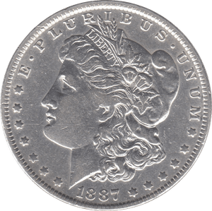 1887 USA SILVER MORGAN DOLLAR NEW ORLEANS MINT - WORLD COINS - Cambridgeshire Coins